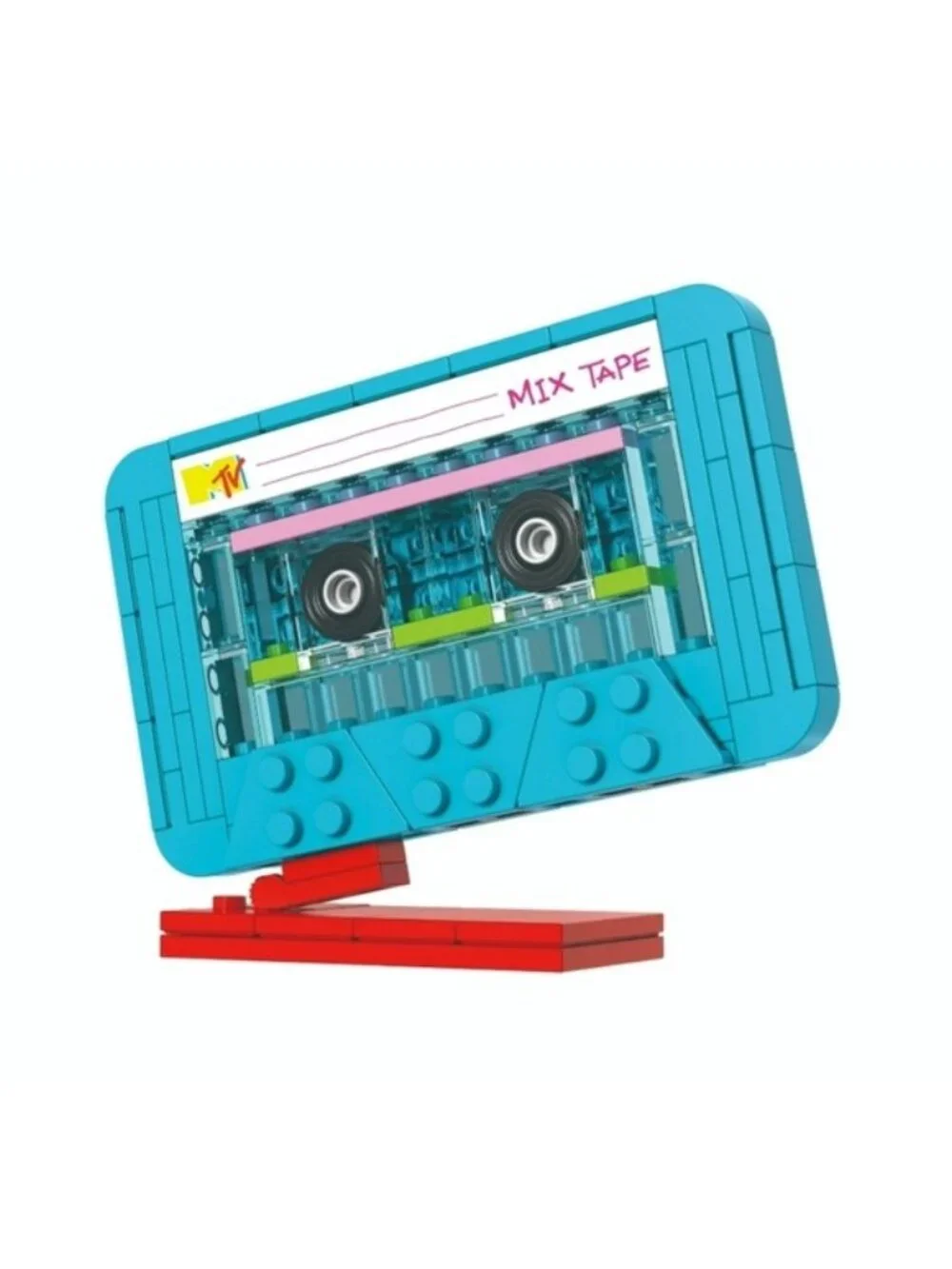 Brickcraft MTV Retro Builds: Blue Boom Box & Cassette Brick Building Kits